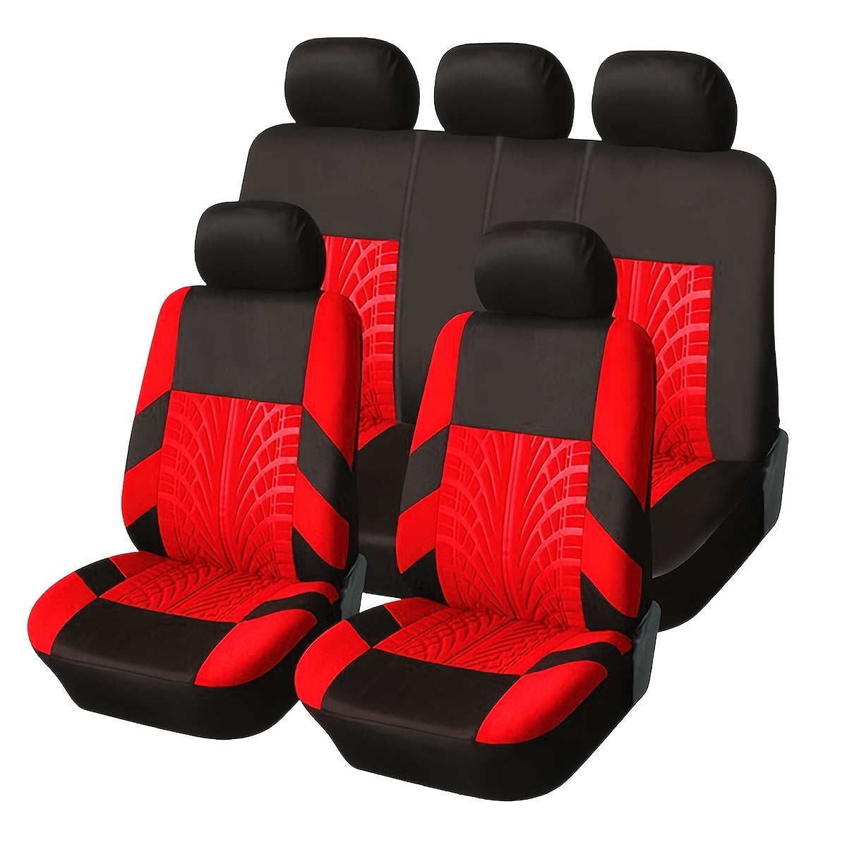 9-Piece Breathable Polyester Car Seat Cover Set for All-Season Comfort Fits 5 Seats