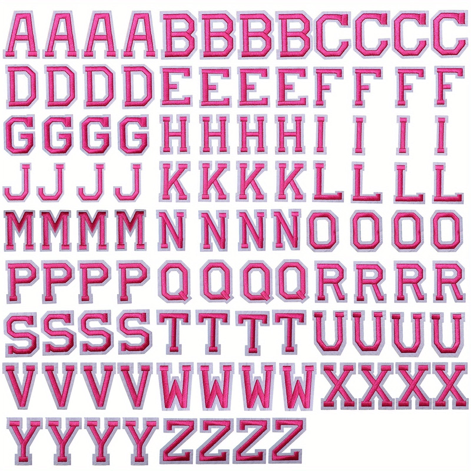 Iron-On Patches for Hats Shoes Backpacks and Jackets Letters and Numbers