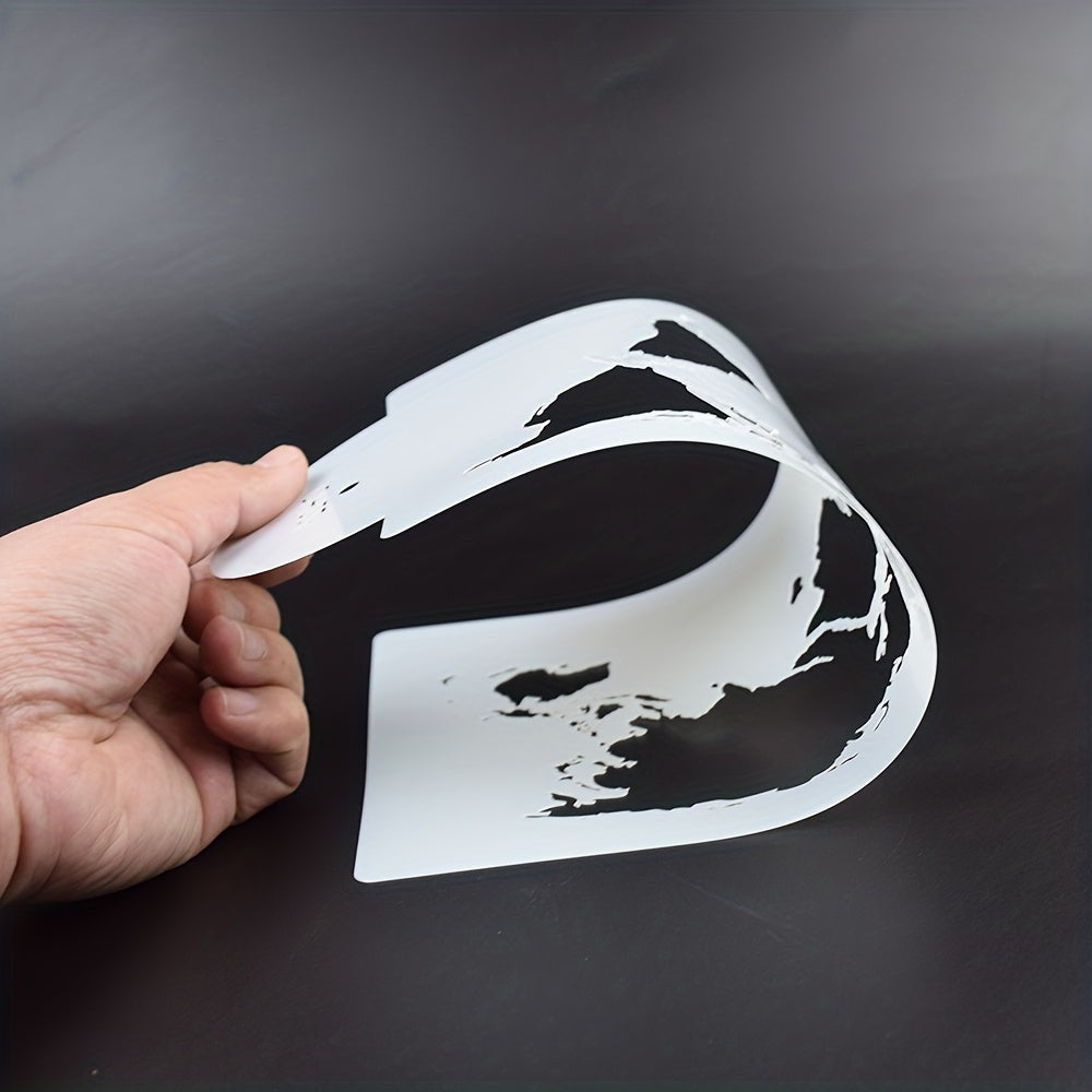 Tort uchun shablon xaritasi shakli dizayni 14.99cm x 35.05cm plastmassa, pechenye va shirinliklar uchun