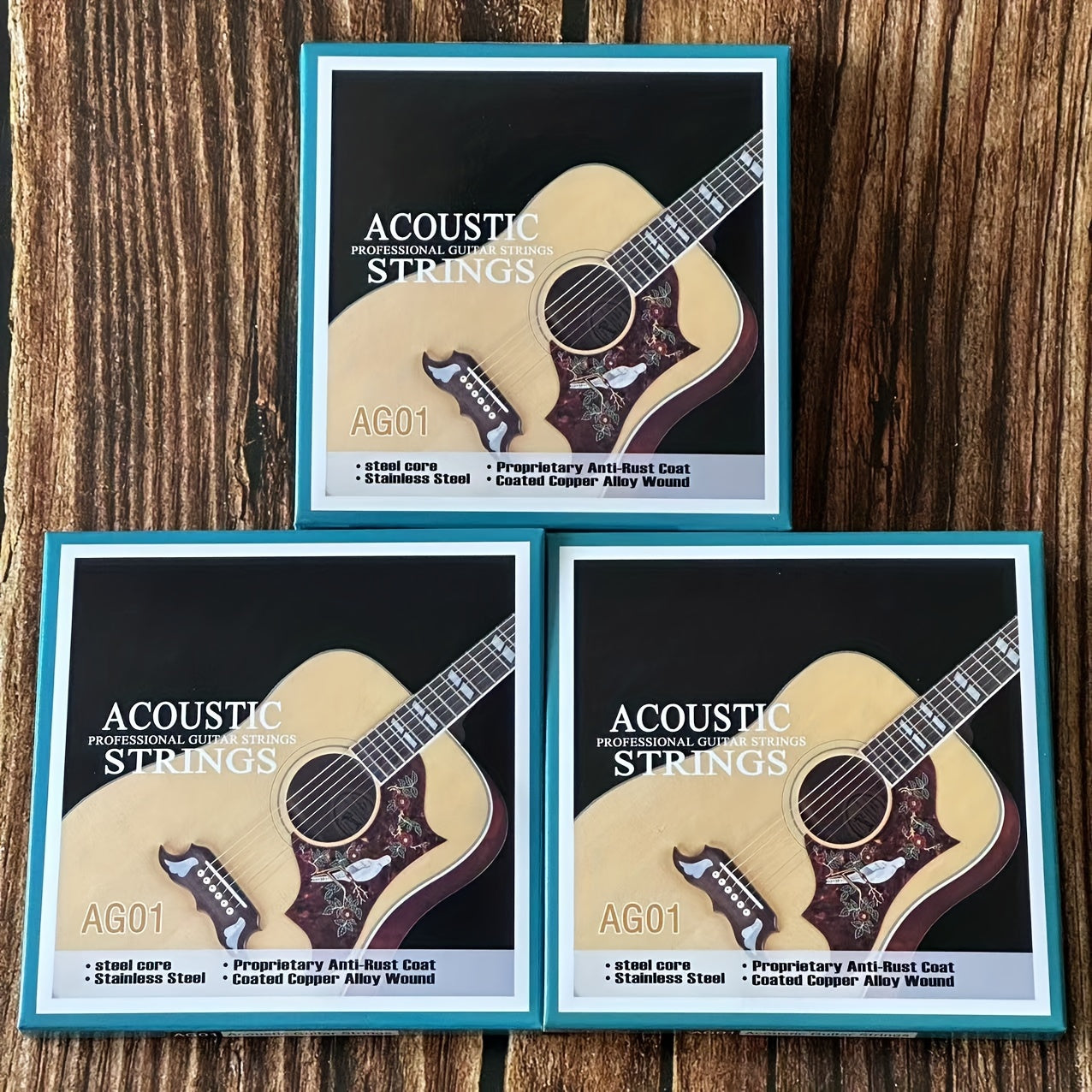 Stainless Steel Coated Copper Alloy Wound Acoustic Guitar Strings 010 Blue