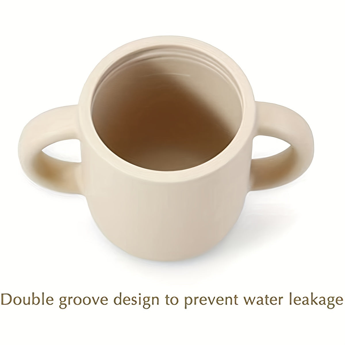 Kids Silicone Drinking Cup with Handles and Straw for Smoothies and Snacks