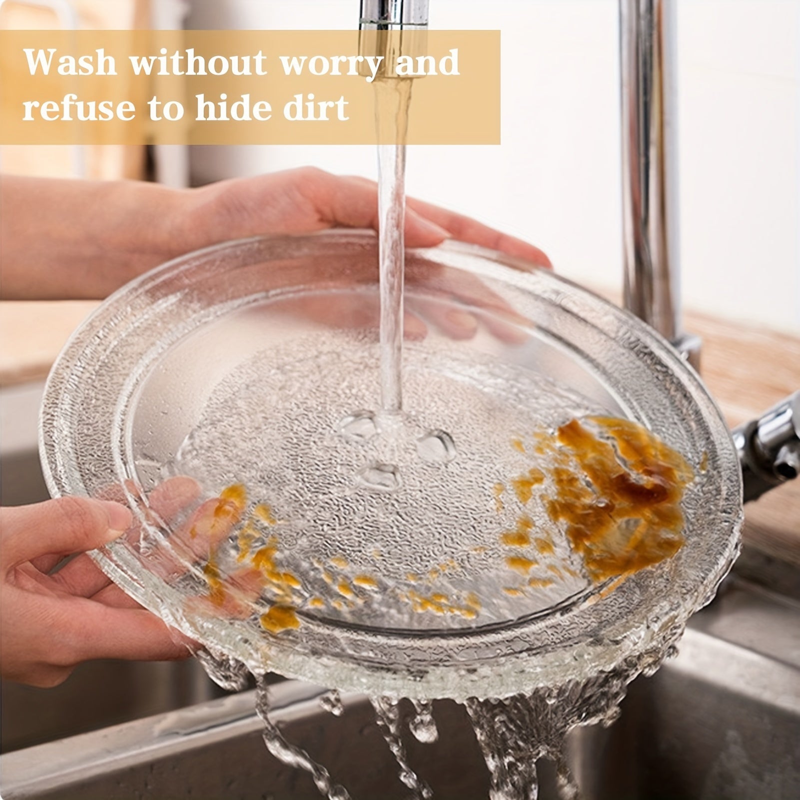 Heat-Resistant Glass Microwave Turntable Plate for Kitchen and Dining