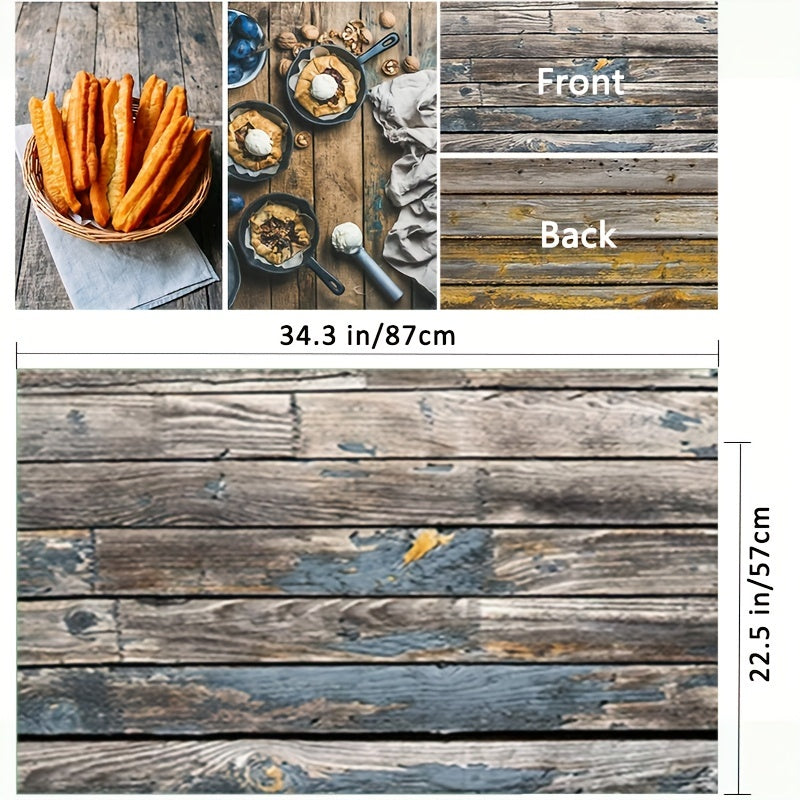 7PCS PVC Photography Backdrops Waterproof Reusable Double-Sided Patterns 86x58 cm for Food Jewelry Cosmetics