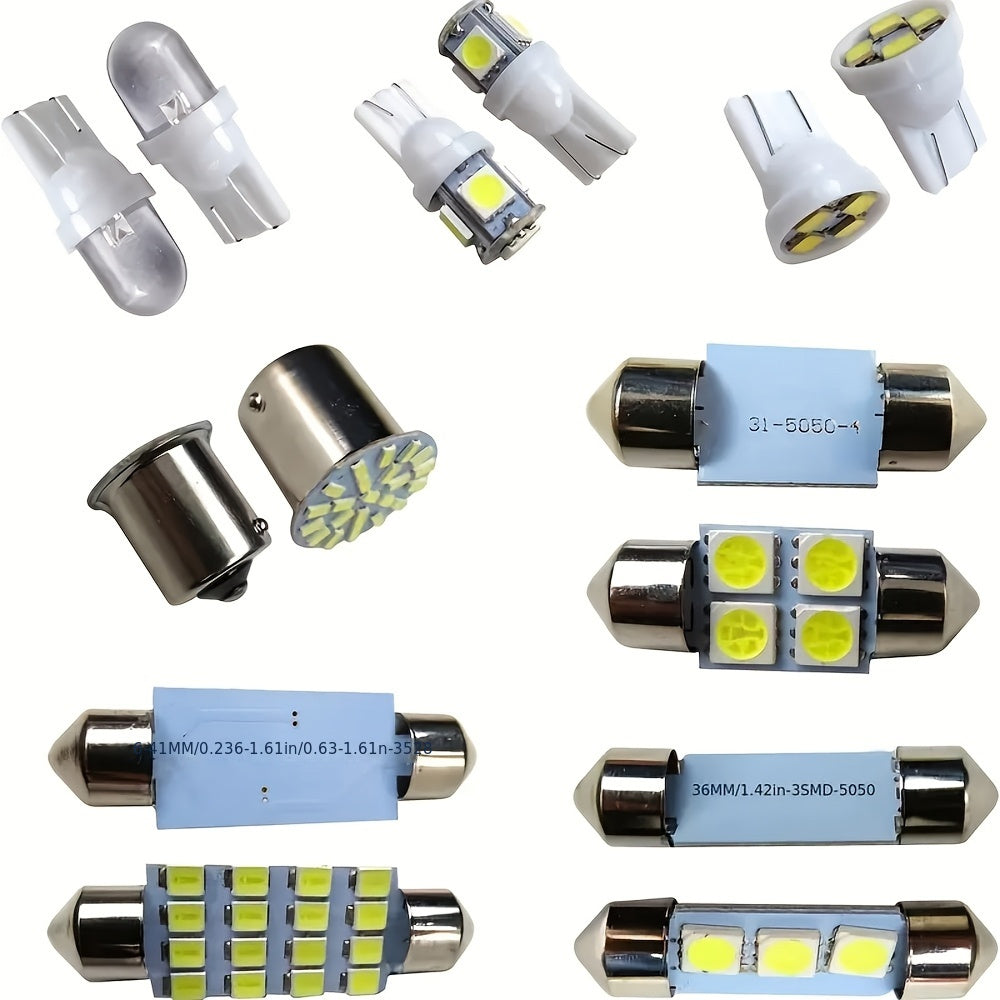 42pcs 6000K 12V White LED Car Light Bulbs Kit Interior Dome Map Lighting