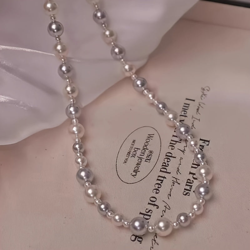 Women's Pearl Necklace with Shell, Elegant Luxury Jewelry for Daily and Party Wear