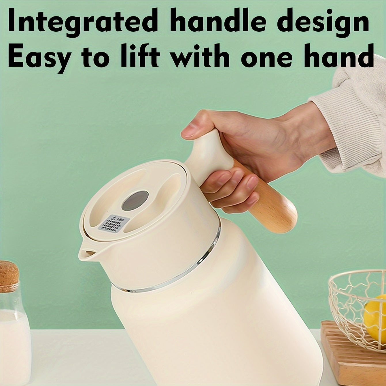 Stainless Steel 1.5L Double-Wall Vacuum Insulated Carafe Hot Water Dispenser