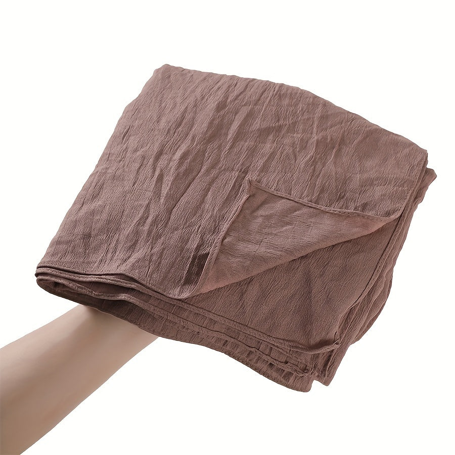 Women’s Cotton Shawl Hijab Sun Protection Wrinkle-Free Solid Color