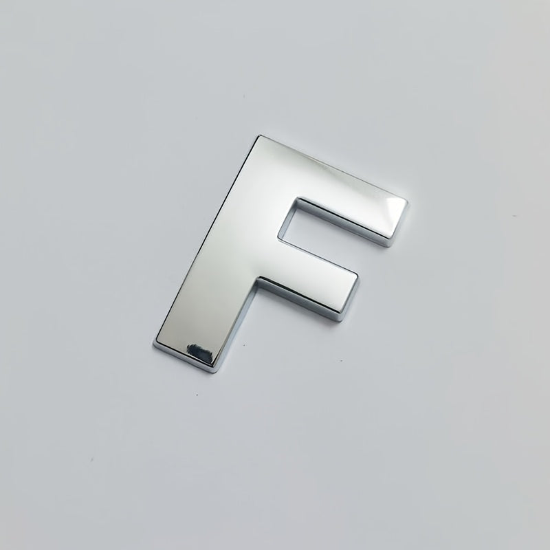 Moslashtiriladigan Kumush 3D Metall Avtomobil Emblemasi Katta Harf Raqami Zink Alloy Tashqi