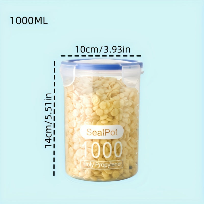 Havo o'tkazmaydigan oziq-ovqat saqlash konteynerlari to'plami, qayta ishlatiladigan polikarbonat bankalar, suyuqlik o'tkazmaydigan