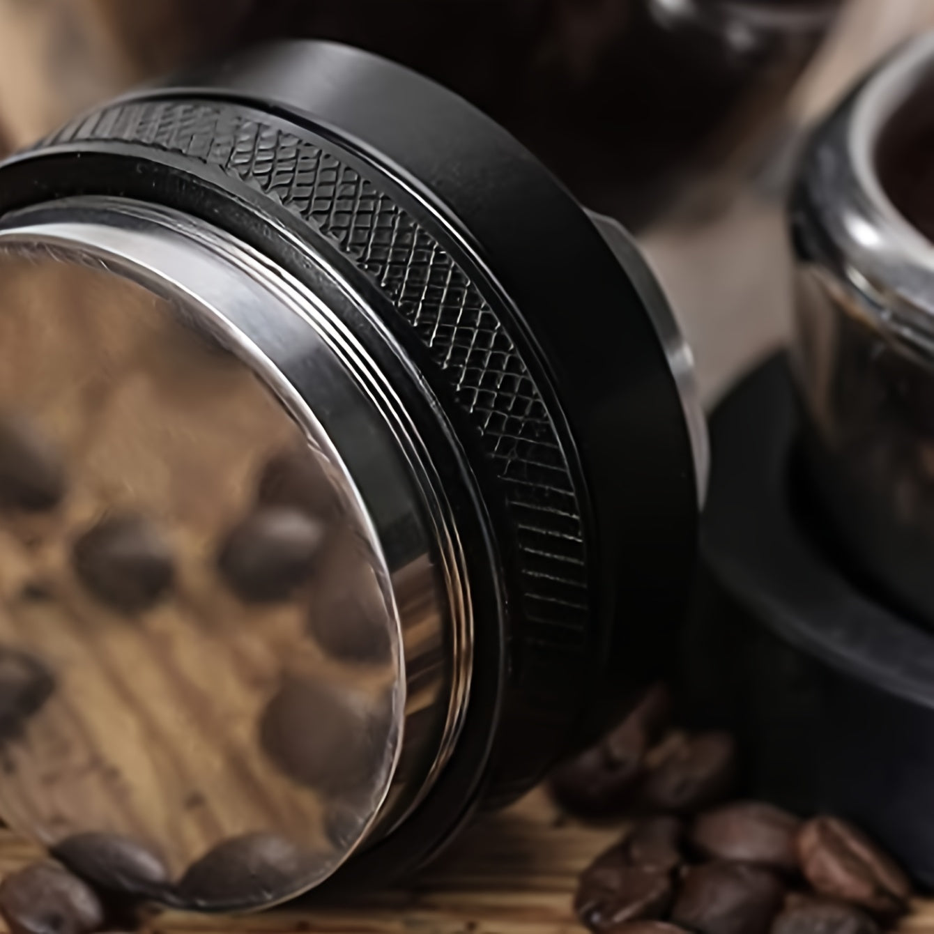 Adjustable Depth Coffee Tamper and Leveler 51/53/58mm for Espresso Machines