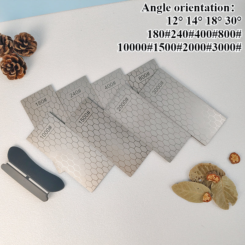 Oshxona pichog'ini sharpen qilish to'plami, olmos bilan qirqish pad va tormozsiz asos bilan