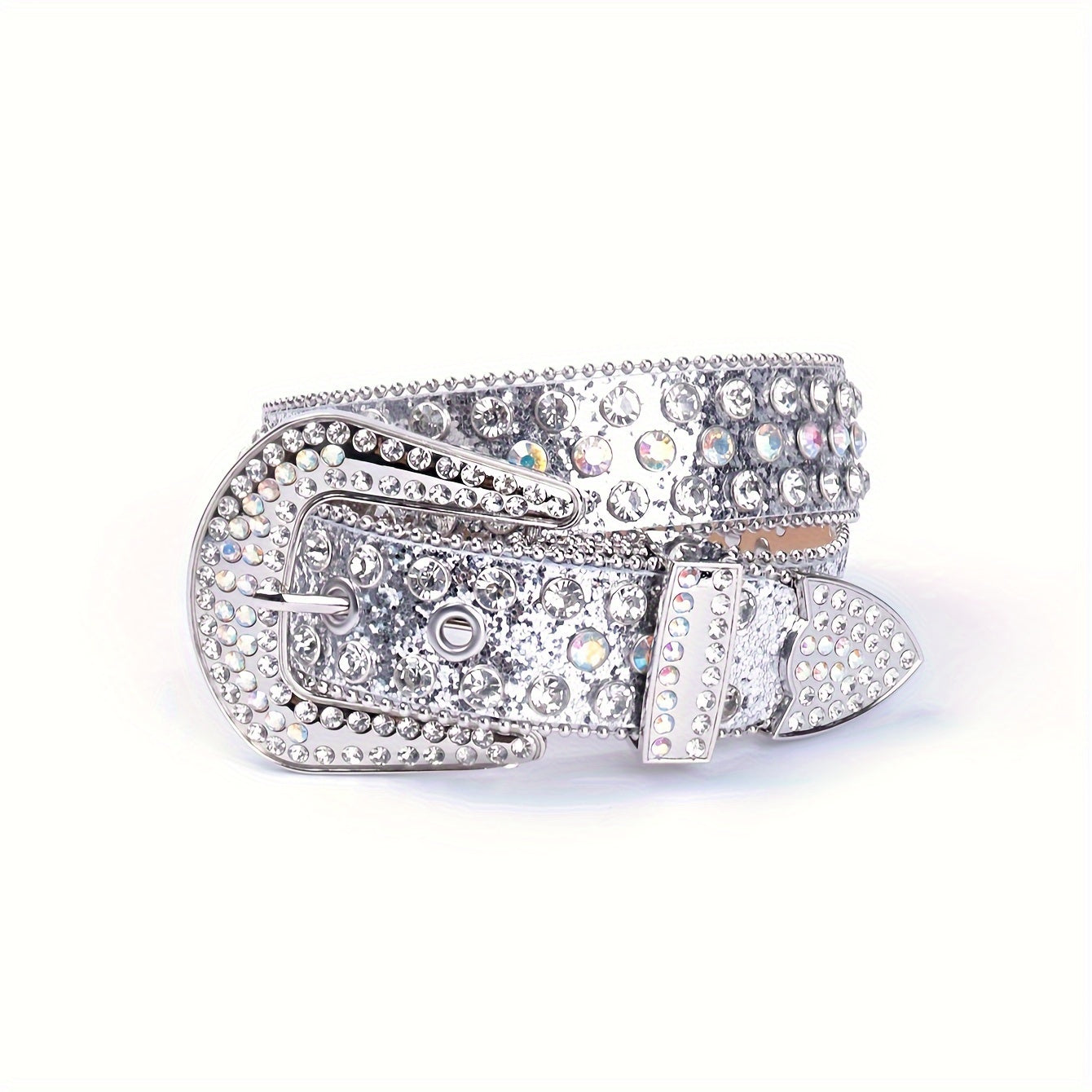 Ayollar uchun Rhinestone G'arbiy Qo'riqchi Belbog'i, Studded Bling PU charm bilan