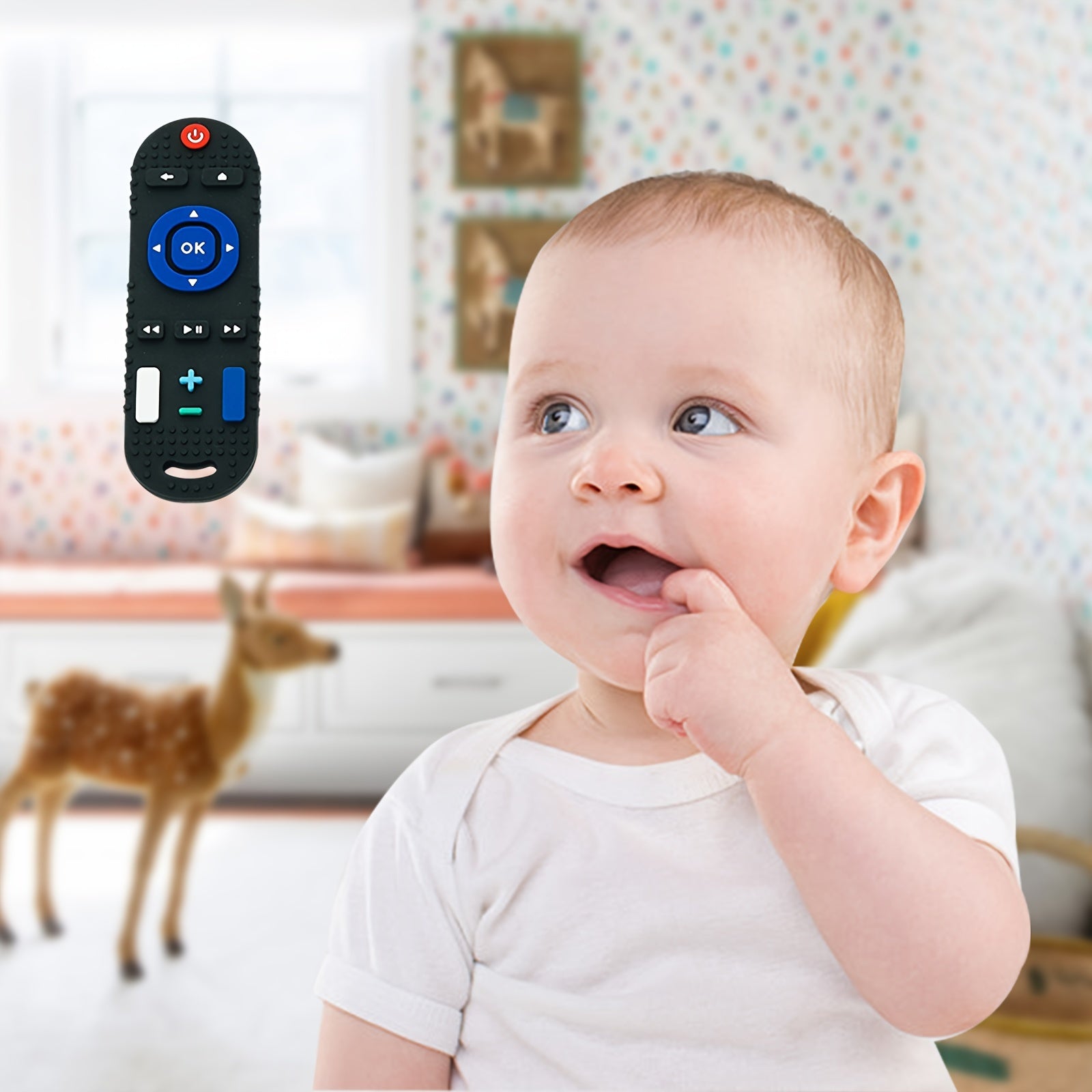 Baby Silicone Teether for Babies 0-3 Years Safe Washable 1 or 2 Pack