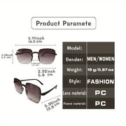 Women's Frameless Fashion Glasses Set for Shopping and Photography