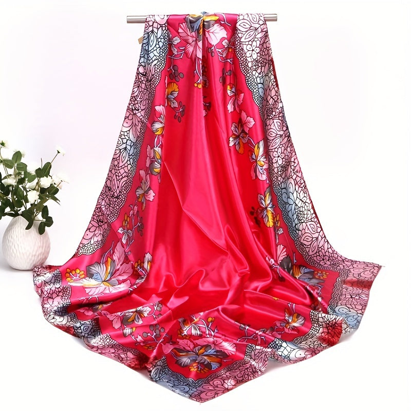 Soft Satin Sunshade Shawl for Sun Protection and Lightweight Comfort