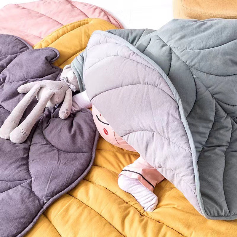 Cojín hoja nórdica para decoración interior, manta para niños, alfombra para trepar, almohada decorativa