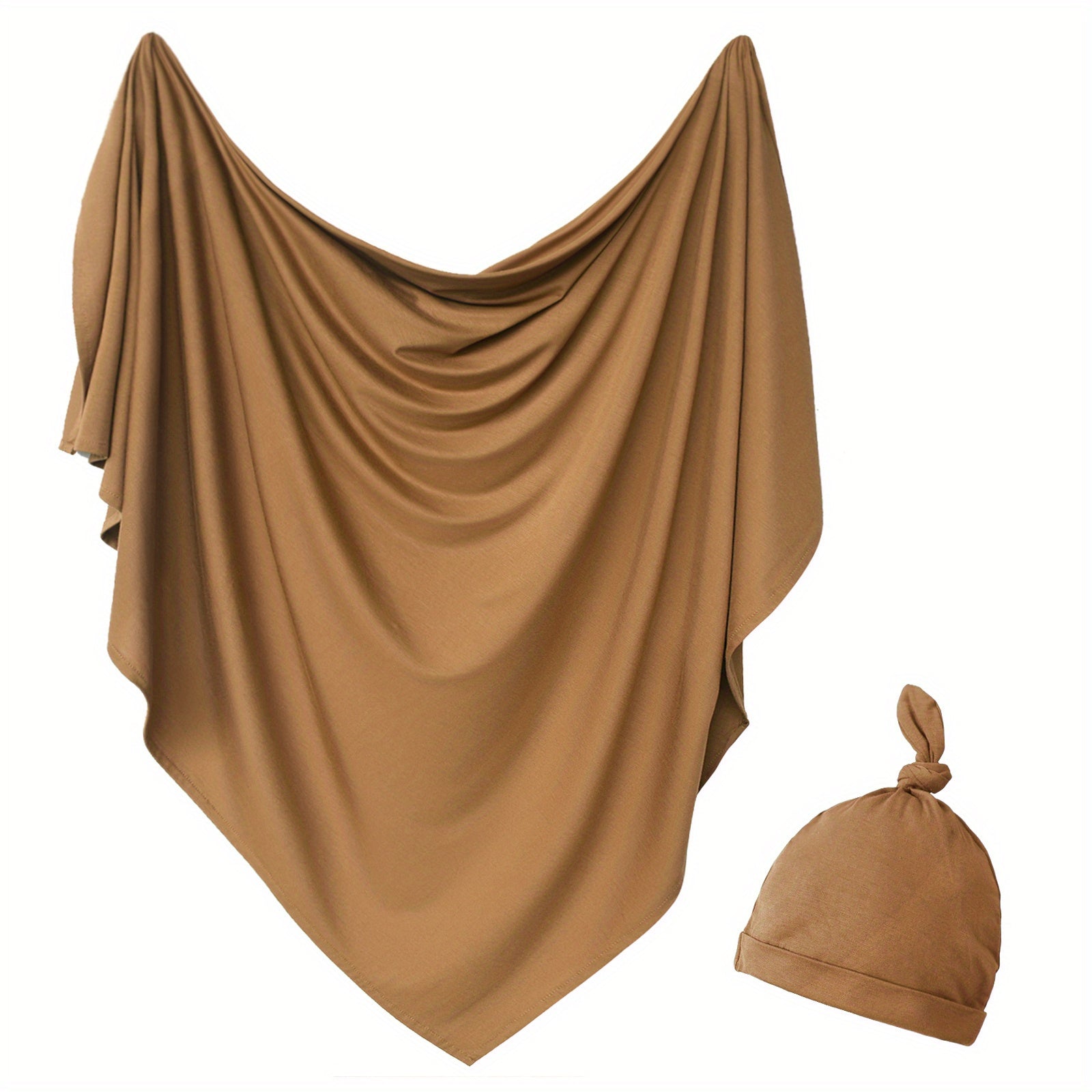 Yangi tug'ilgan chaqaloqlar uchun o'ralgan ko'ylak va shlyapa to'plami, o'g'il va qiz bolalar uchun.