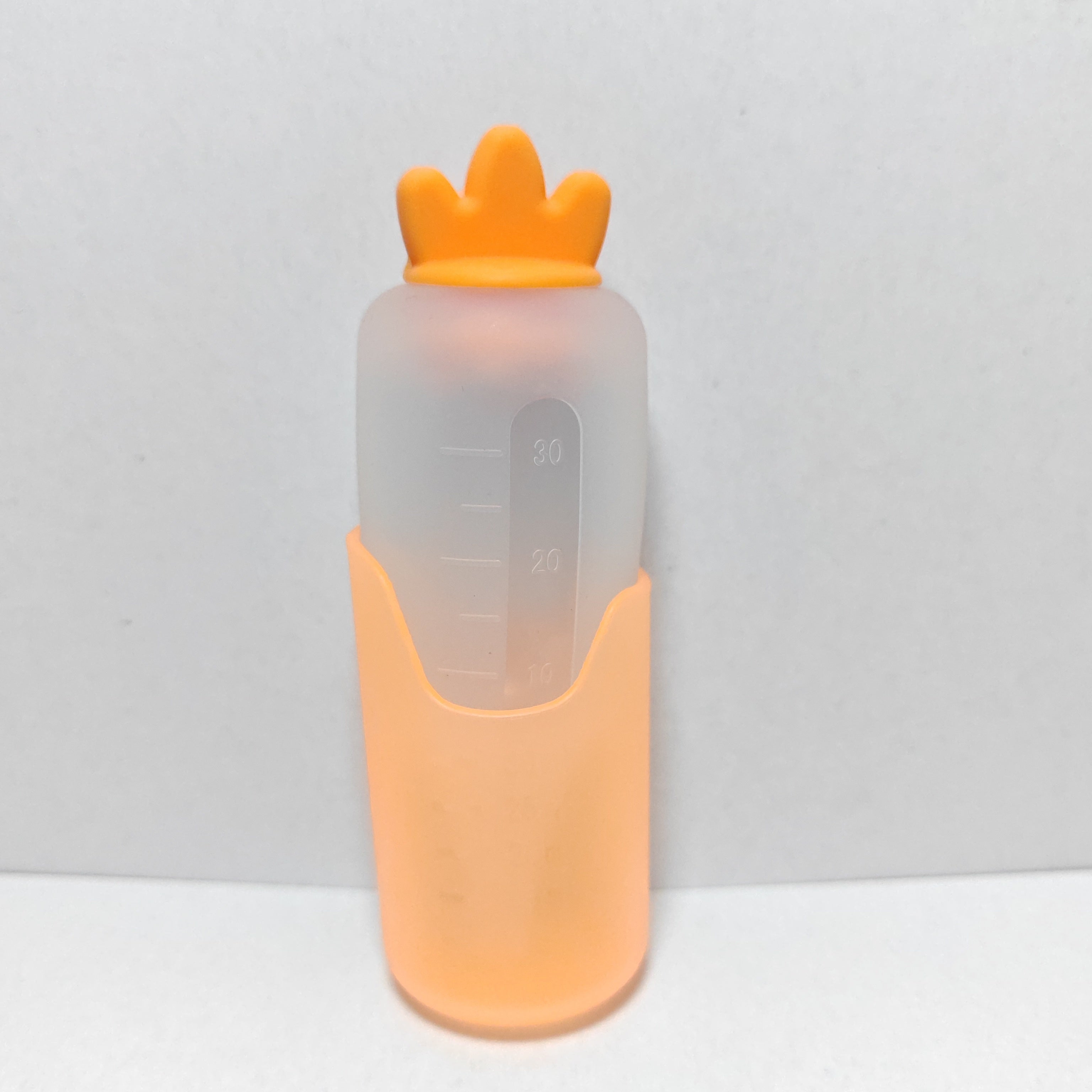 High-Capacity Silicone Liquid Medicine Dispenser for Kids Orange Green Yellow