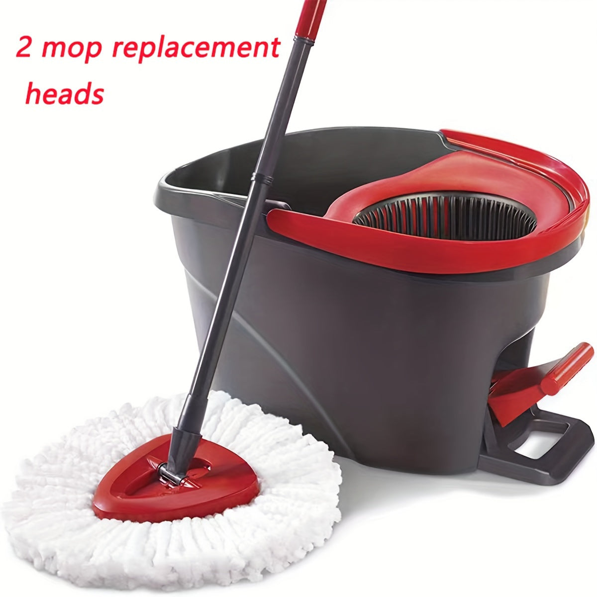 Microfiber Mop Heads 2-Pack Triangle Rotating Swivel Replacement for Cleaning