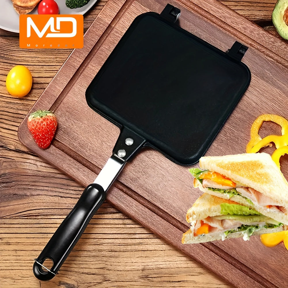 Non-Stick Sandwich Maker Double-Sided Pan for Grilled Cheese Omelettes Portable