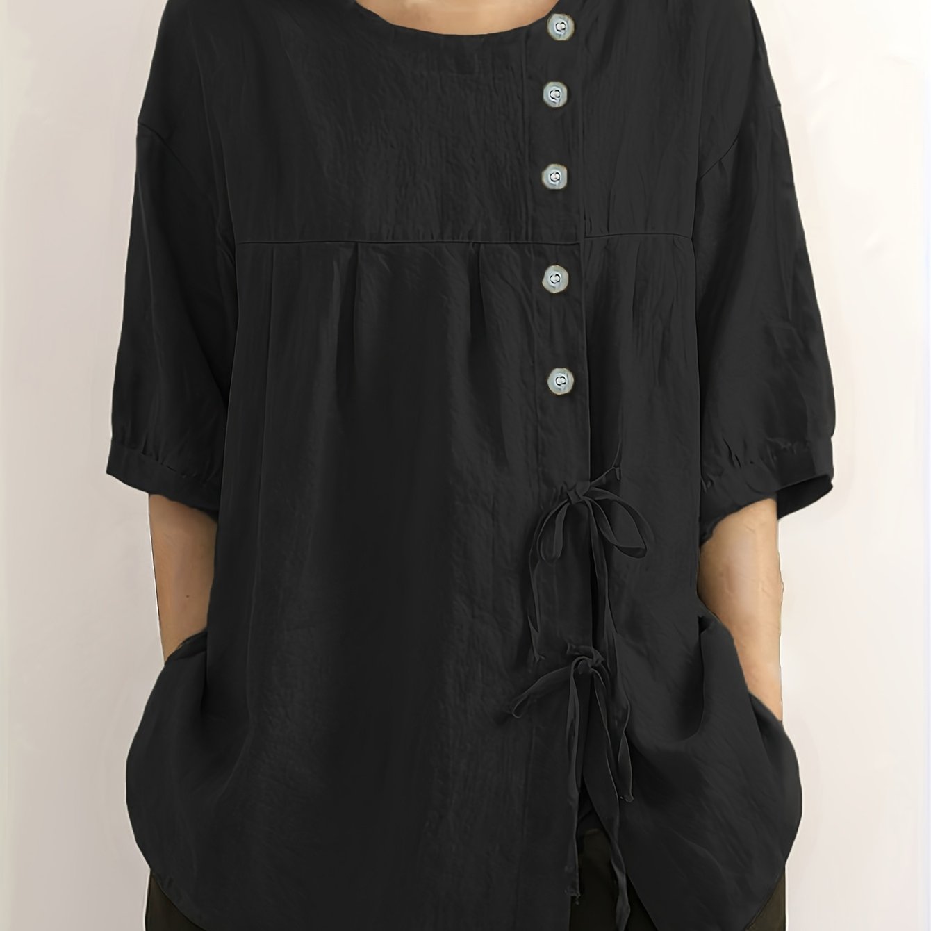 Рубашка с одноцветным галстуком-бабочкой