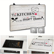 Экстра большой стеклянный защитный чехол для плиты, водонепроницаемый, термостойкий, противоскользящий