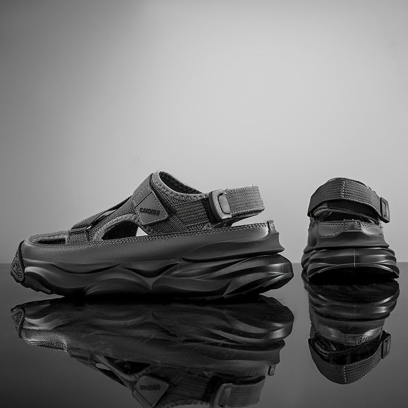 Erkaklar uchun qulay ochiq sandallar, qalin taglik va sirpanmaydigan ushlash bilan, yuqori sifatli tasodifiy poyabzal, yangi zamonaviy sayohat poyabzallari.