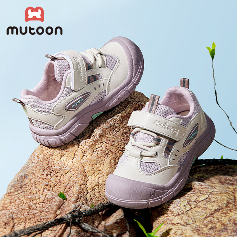 Kids All-Season Breathable Shock-Absorbing Trail Sneakers with Rubber Sole