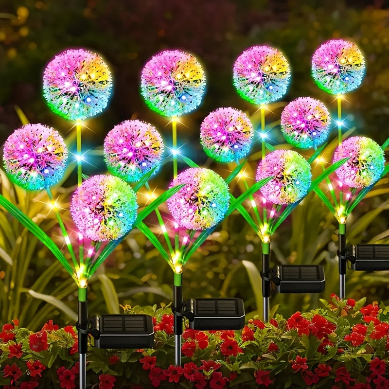 Solar Dandelion LED Garden Stake Light Waterproof Outdoor Yard Decor