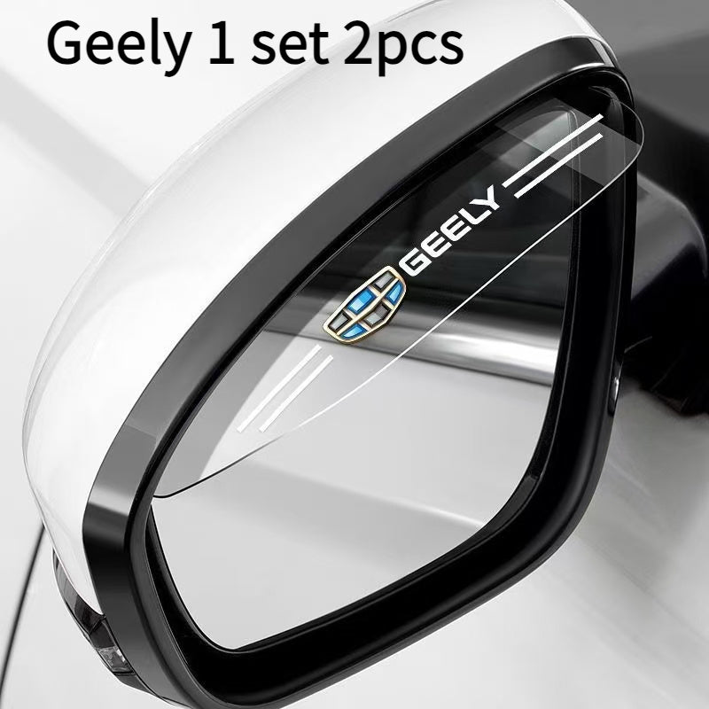 Juego de cortina de lluvia y tela a prueba de lluvia para espejos retrovisores de coches de acrílico transparente