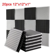 20 dona akustik ko‘chma panellar ovoqni kamaytirish uchun uy ofisi yozuv studiyasi 30.48x30.48x2.54 sm