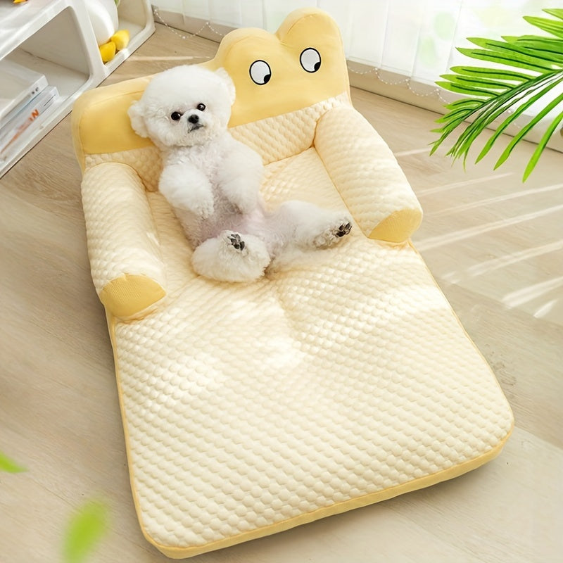 Pet Sofa Bed for Small to Large Dogs Polyester Cartoon Style Comfortable Pet Bed