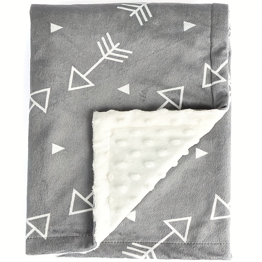 Baby Blanket 30x40 Inches Minky Plush Animal Print Dotted Backing for Newborns and Toddlers