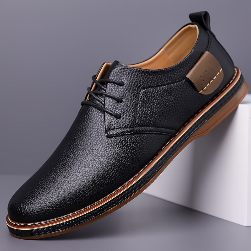 Men's Breathable Lace-Up Shoes for Office Wear with Rubber Sole