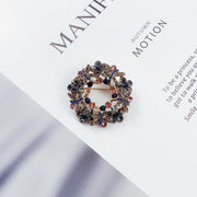 Butterfly Flower Wreath Brooch Pin Rhinestone Jewelry for Women Weddings Formal Events