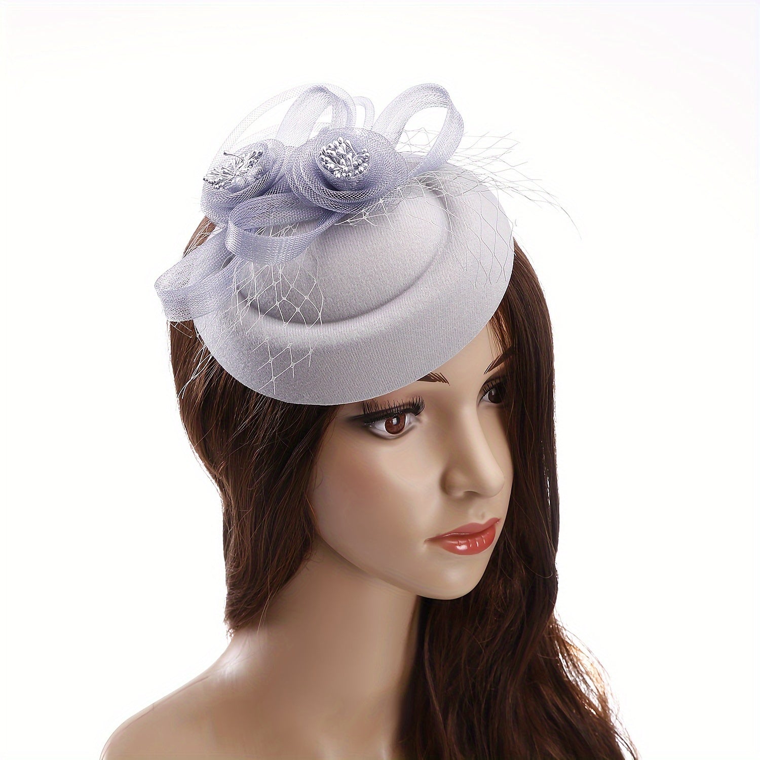 One piece Women's Flower Veil Mesh Balletcore Bow Fascinator, Choyxonalar, Tug'ilgan kunlar, Ot sporti tadbirlari, to'ylar, cherkov xizmatlari yoki boshqa har qanday maxsus tadbirlar uchun mukammal. Oson attachment uchun qulay klip bilan ta'minlangan.