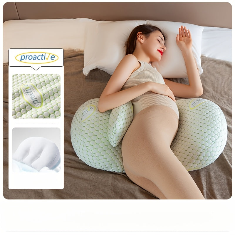 Adjustable U-Shaped Pregnancy Pillow Full Body Support Cushion Removable Cover