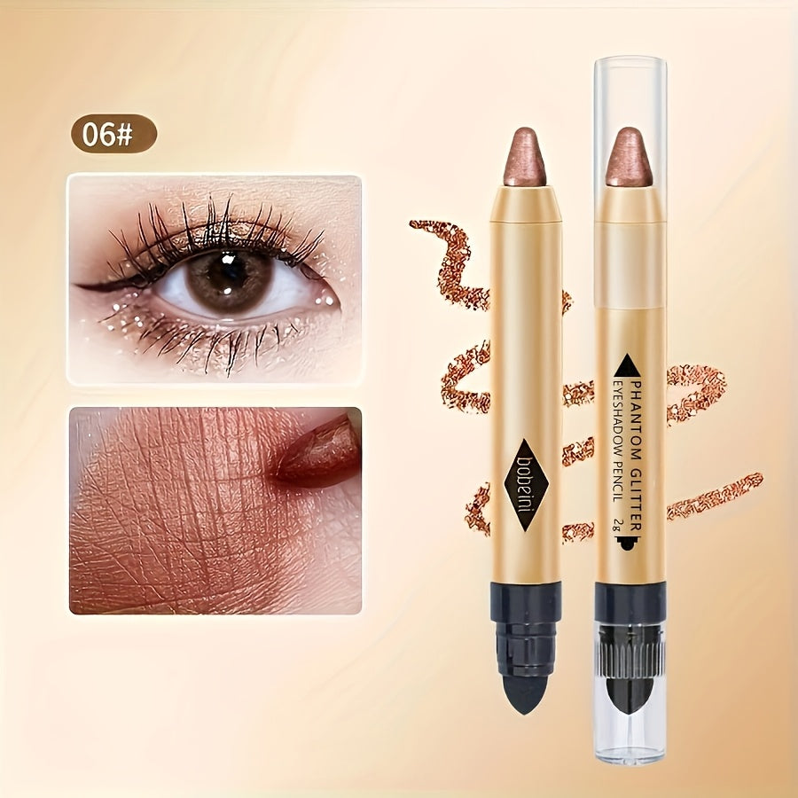 Women Shimmer Glitter Contouring Eyeshadow Pencil Double-Ended Brightening Makeup