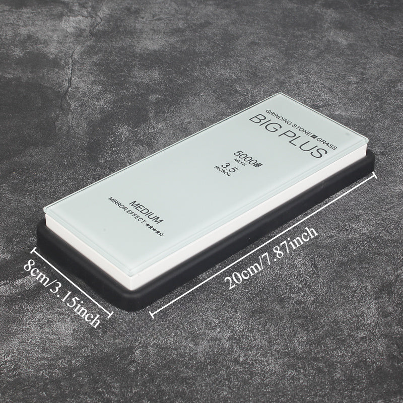 Chefs uchun katta bitta tomonlama silliqlash toshlari, tormozsiz kauchuk asos bilan