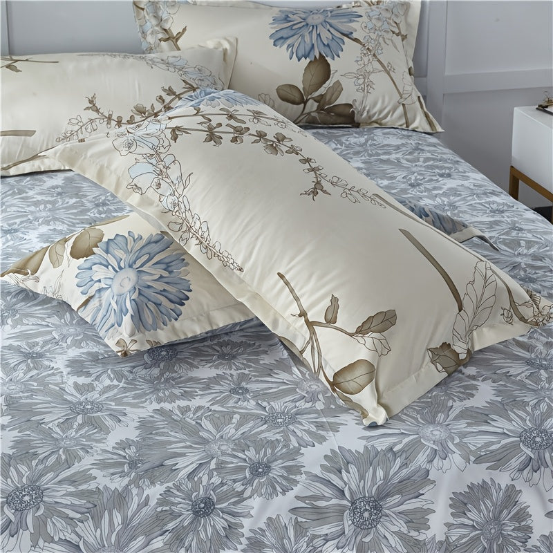 Printed Pillowcase Soft Breathable Modern Style Single or Pair Bedding Accessory