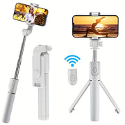 3-in-1 Selfie Stick Tripod va Wireless Remote uchun jonli efir videolari, suratlar, sayohat