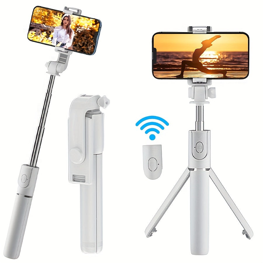 Selfie Stick Tripode 3 en 1 con control remoto inalámbrico para transmisiones en vivo, videos, fotos y viajes
