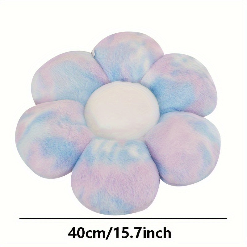 Pastel tie-dye rangidagi gullarga o'xshash yumshoq yostiq, gippoallergen, uy bezatish va sovg'alar uchun ideal. Faqat quruq tozalash.