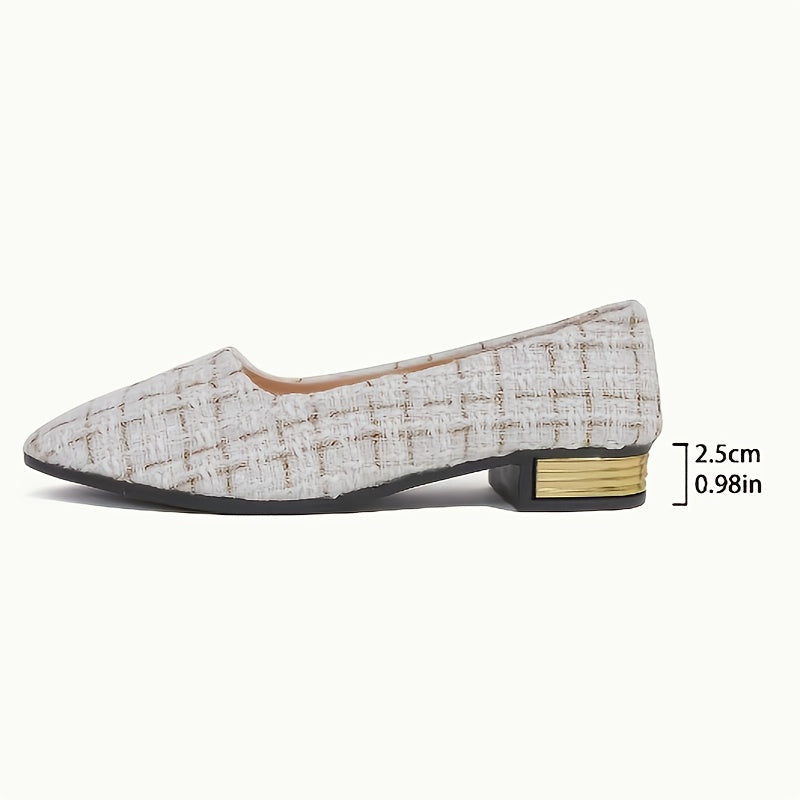 Women's Petite Flat Shoes Soft Heel Slip-On Pointed Toe Spring Autumn