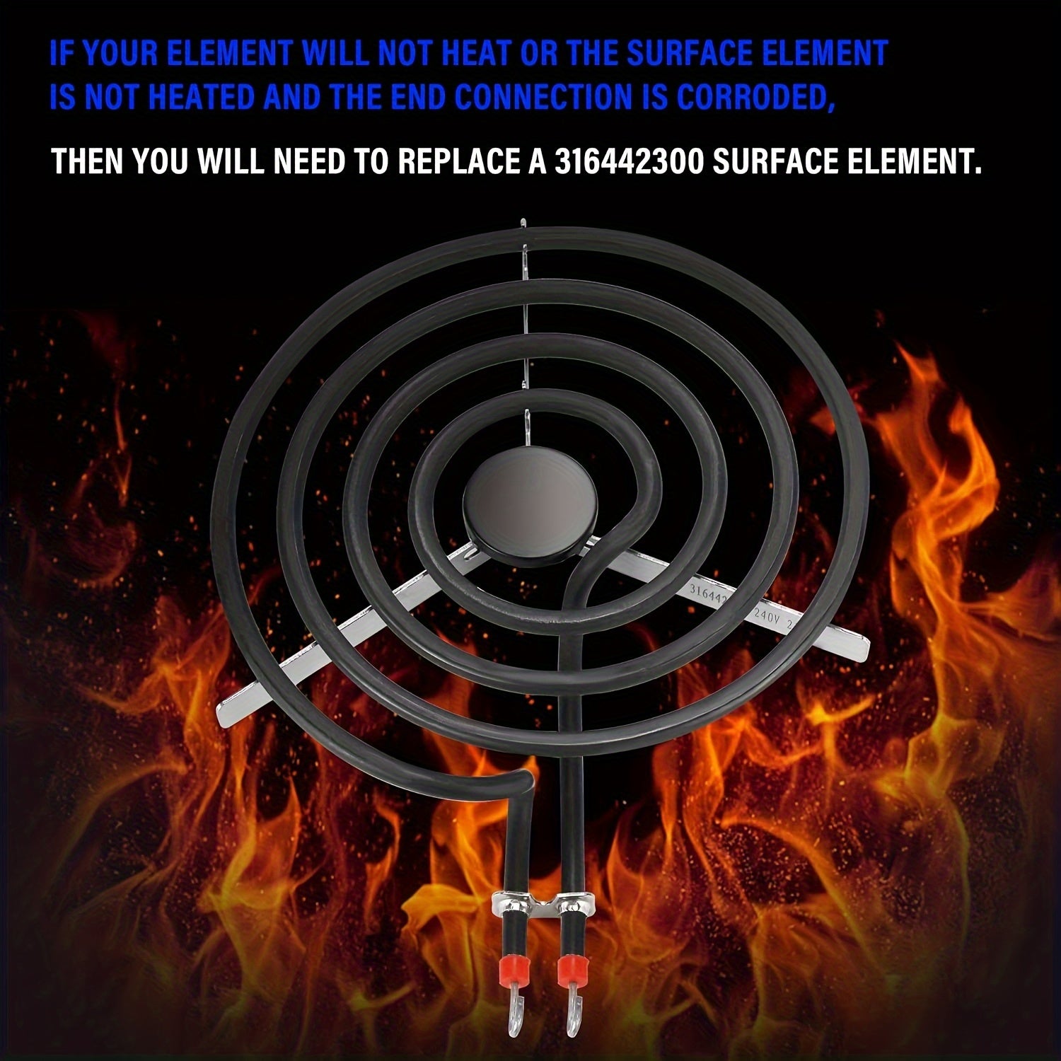 4-комплект электроплитных конфорок из нержавеющей стали, заменяемые элементы плиты, 15,24 см, 20,32 см