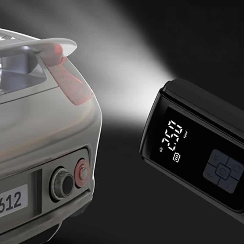 Портативный насос для накачки шин с манометром и светодиодной подсветкой для автомобиля и велосипеда