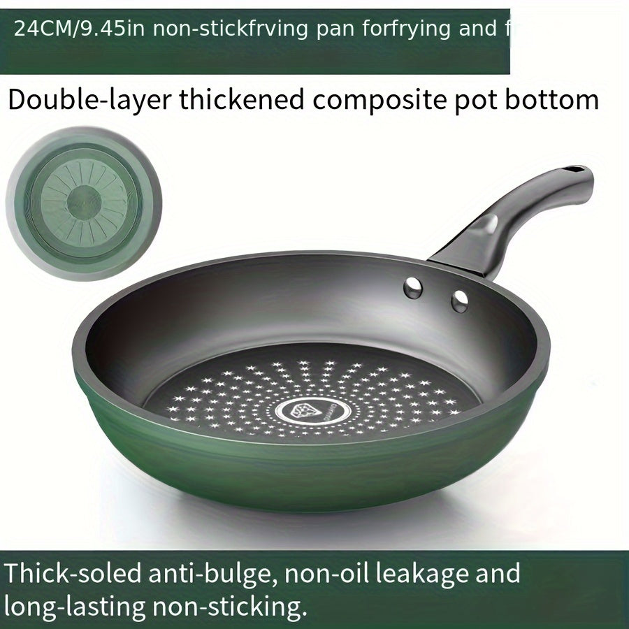 Non-Stick Frying Pan Flat Bottom for Induction Gas Stove Dual-Purpose Cooking