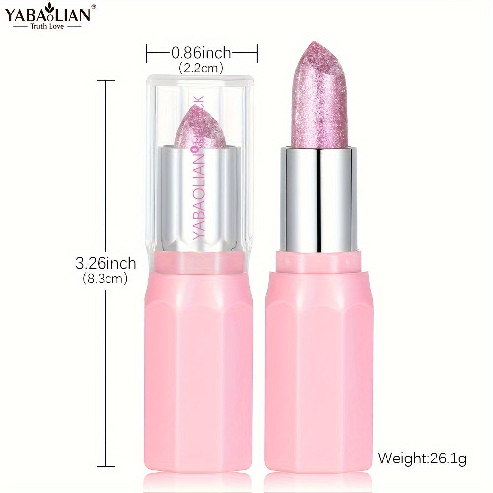 Блестящая шиммерная помада для губ, стойкая, водостойкая, оранжево-розовая, для вечеринок