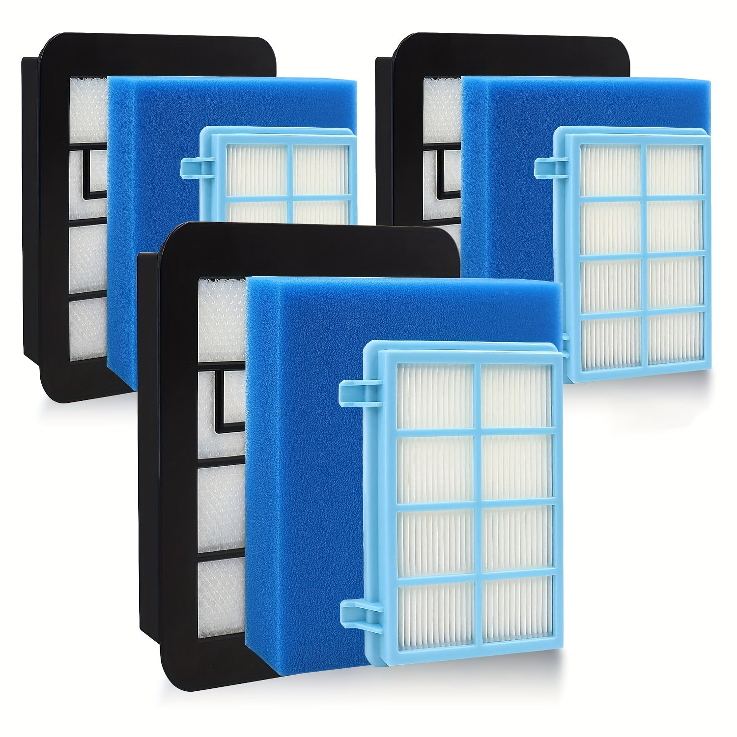 3 Pack Vacuum Filter Accessories for Compact and Active Cleaners HEPA Replacement