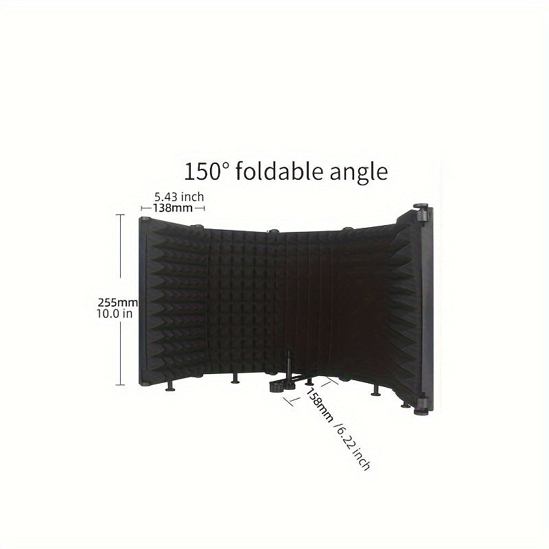 High-Density Foam Sound Absorption Panel for Noise Reduction and Vocal Recording Black